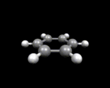 (A computer generated image showing the structure of benzene.)