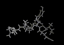 (A molecular dynamics trajectory calculated for the hormone oxytocin.)