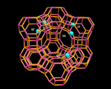(Ion binding sites in the zeolite Y structure.)