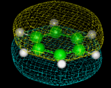 (Delocalized molecular orbitals in benzene.)