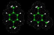(The structures of p- and m-xylene.)