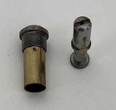 (The push button and end cap of the Zebra F701)