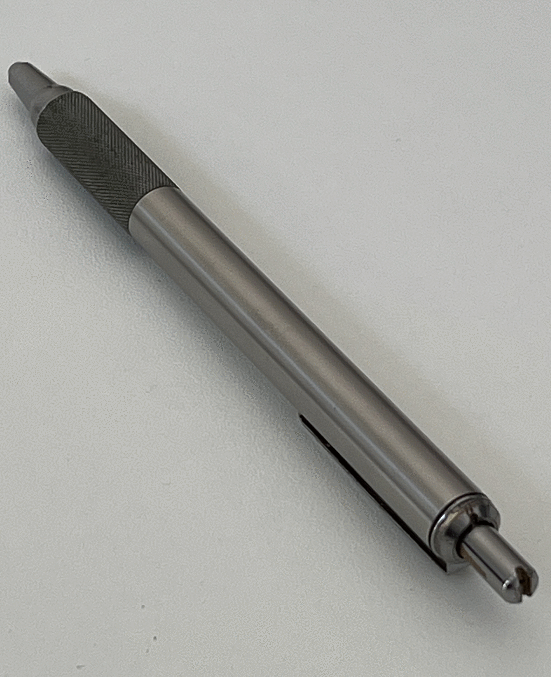 (A modified Zebra F701 in its retracted configuration)